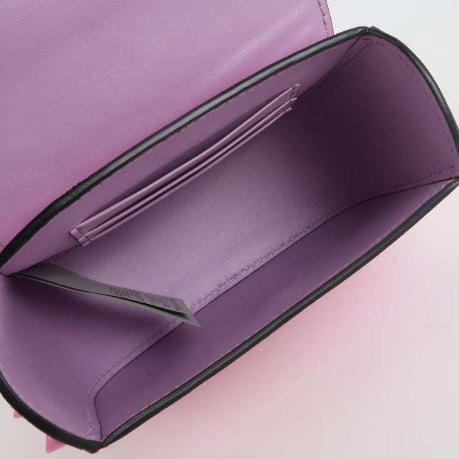 Versace La Medusa Mini Pink Studded Top Handle Bag