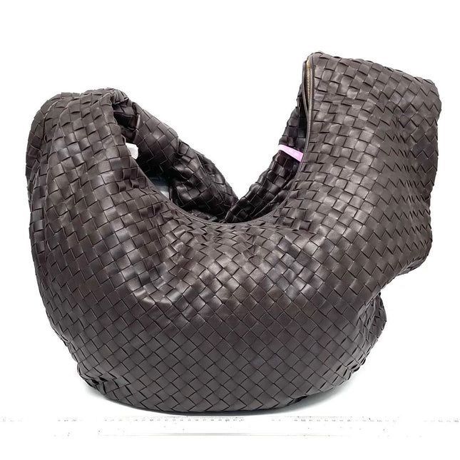 Bottega Veneta Jodie Maxi Lambskin Leather Chocolate Brown 70cm