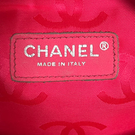 Chanel Cambon Multi-pocket Ligne Reporter Bag Large Black Calfskin Leather White Logo