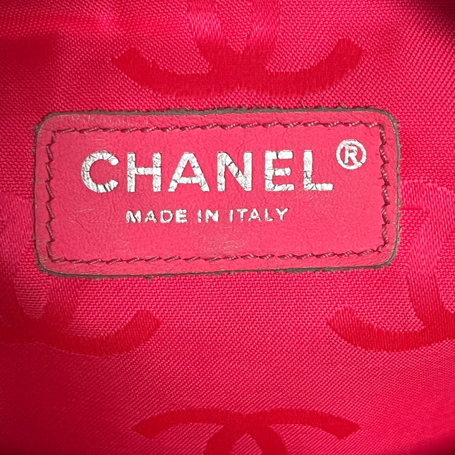 Chanel Cambon Multi-pocket Ligne Reporter Bag Large Black Calfskin Leather White Logo