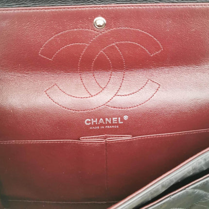 Sold Chanel 2.55 Flap Bag Large Shiny Calfskin Leather Black