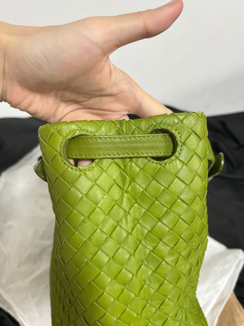 Bottega Veneta Garda Avocado Green Intrecciato Nappa Leather Large 33cm