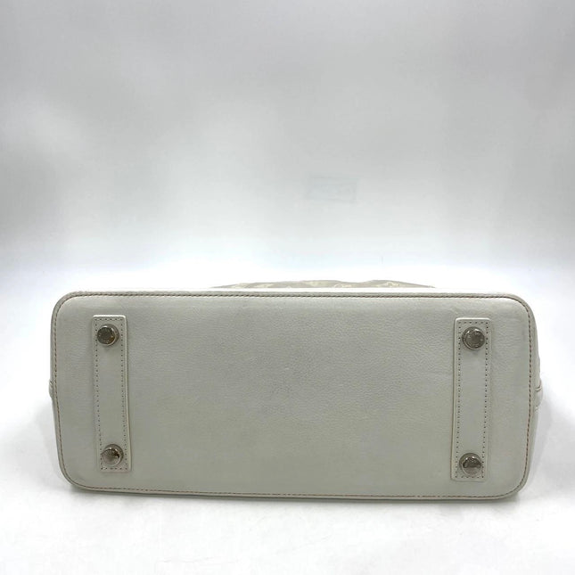 Louis Vuitton Lockit White Mesh Monogram and Leather Handbag