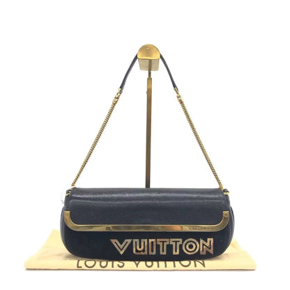 Louis Vuitton Avant-Garde Pochette Clutch Suede Leather Crystal Logo, 2011