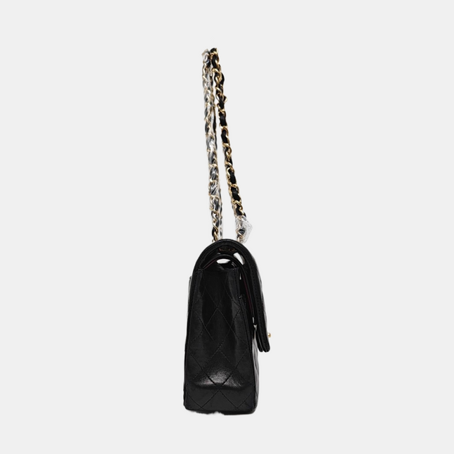 Chanel Classic Flap Medium Black Lambskin Leather Gold Hardware 2009-2010