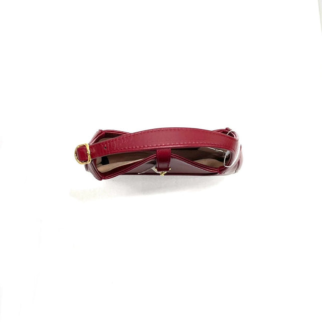 Gucci Jackie 1961 Mini Red Burgundy Leather Bag No Strap