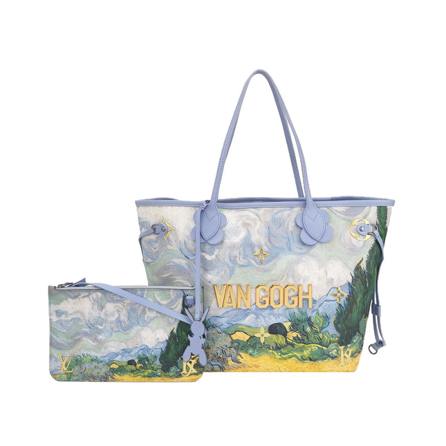 Louis Vuitton x Jeff Koons Masters Van Gogh Neverfull MM Tote Medium-Luxbags