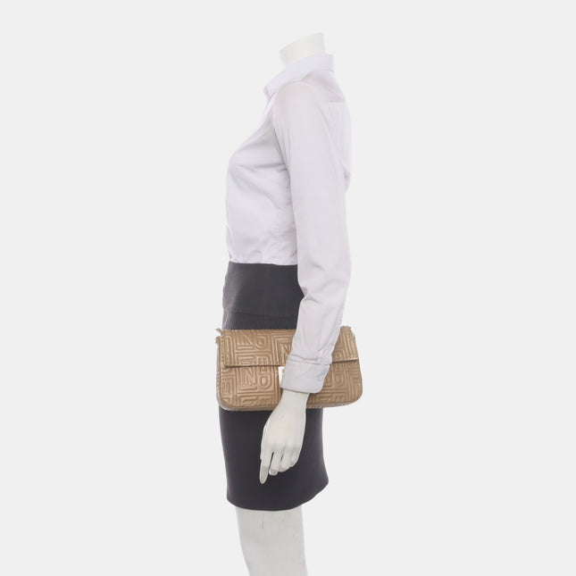 Fendi Baguette 1997 Re-edition 3D Embossed Gold Leather Shoulder bag