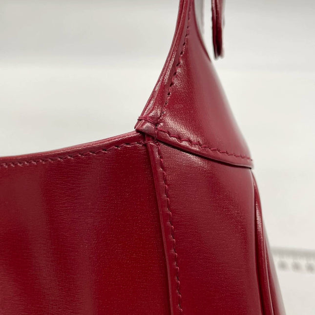 Sold Gucci Jackie 1961 Burgundy Red Leather Bag Small with Adjustable Strap