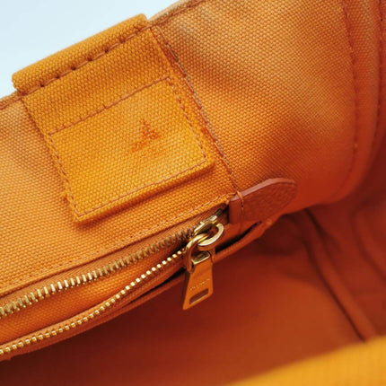 Sold Prada Canape Canvas Tote Orange Handbag