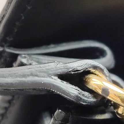 Saint Laurent Sac De Jour Small Black and White Striped Leather Handbag