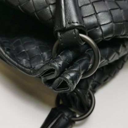 Bottega Veneta Parachute Shoulder Bag Intrecciato Black 30cm