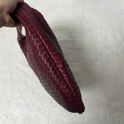 Bottega Veneta Veneta Hobo Burgundy Leather Bag Maxi 50cm