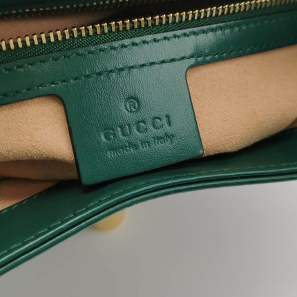 Gucci Jackie 1961 Green Leather Bag Small with Adjustable Strap
