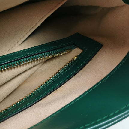 Gucci Jackie 1961 Green Leather Bag Small with Adjustable Strap