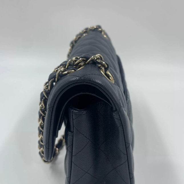 Chanel Classic Flap Small Navy Caviar Leather Gold Hardware, 2021