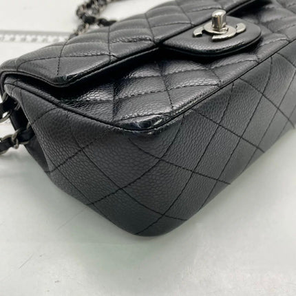 Chanel Classic Flap Mini Black Caviar Silver Hardware 2015-2016