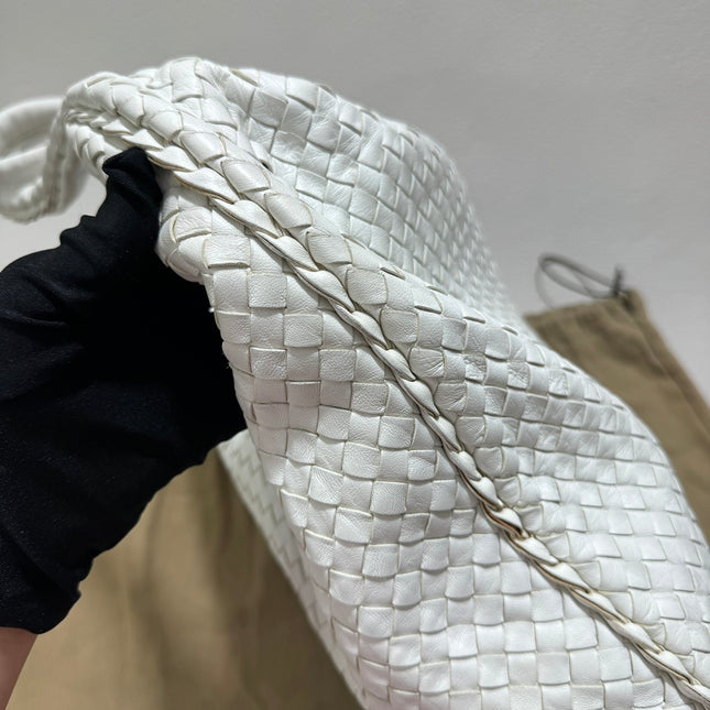 Sold Bottega Veneta Hobo Bag Large Leather Chalk White 51cm