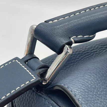 Loewe Puzzle Small Navy Grained Calfskin Leather Bag