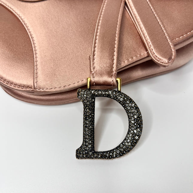 Sold Dior Saddle Mini Silk Pink with crystals l
