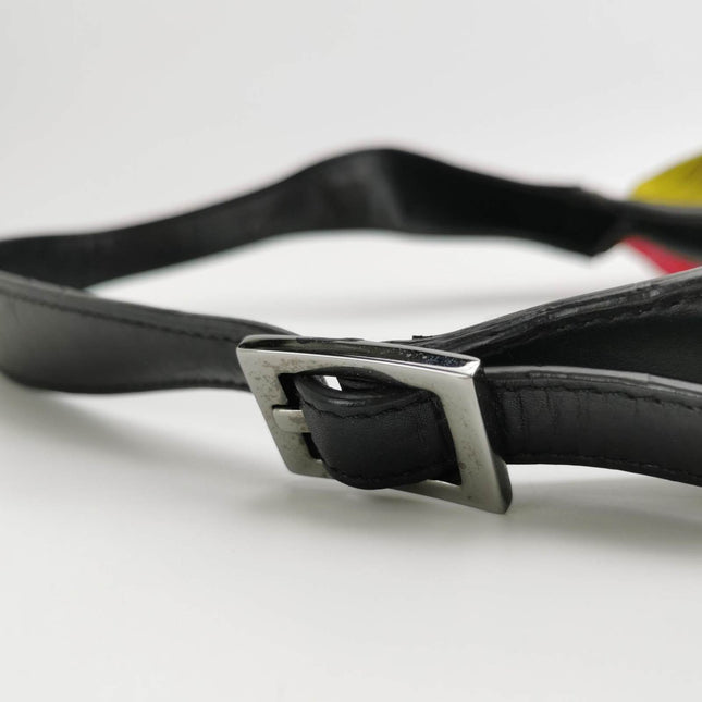 Gucci Jackie Vintage Mini Multicolor Floral Canvas Black Leather Shoulder Bag