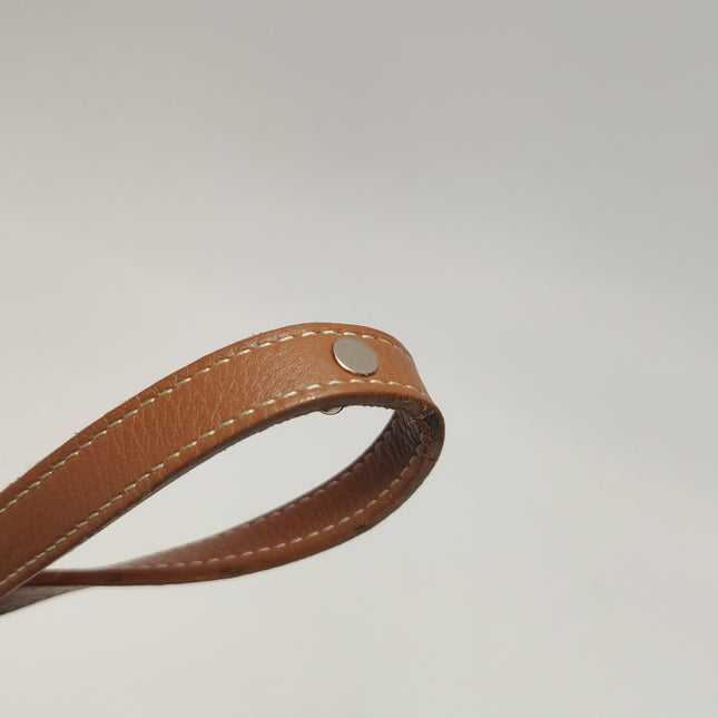 Goyard Saigon Mini Brown Canvas and Leather Wooden Top Handle Crossbody Bag