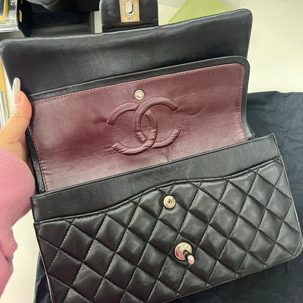 Sold Chanel Classic Flap Black lambskin leather Silver hardware