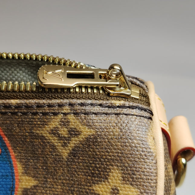 Louis Vuitton Speedy 30 Bandouliere Monogram Hotel Labels