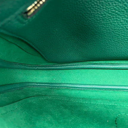 Gucci Jackie 1961 Green Grained Leather Bag Small with Adjustable Strap