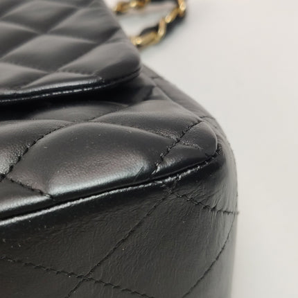 Chanel Classic Flap Jumbo Black Lambskin Leather Single Flap Gold Hardware 2009-2010