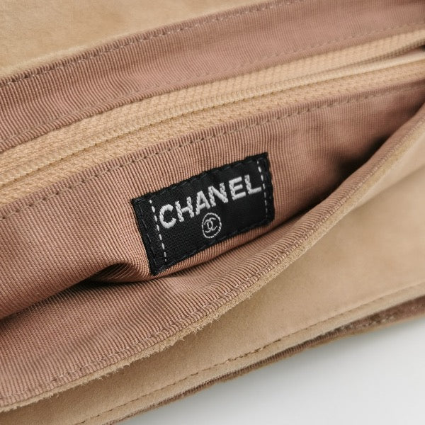 Chanel 2.55 Flap Bag Vintage Chocolate Bar Medium Suede Beige Light Pink, 2000-2002