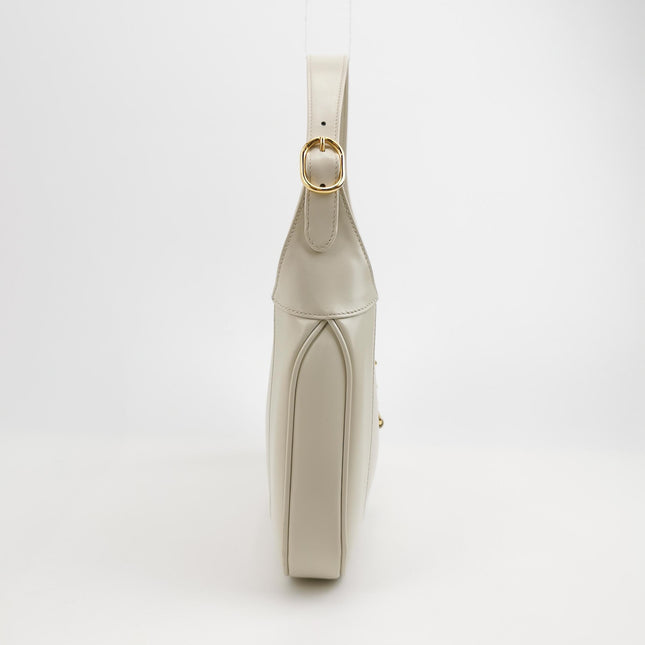 Gucci Jackie 1961 Small Leather Bag White with Strap