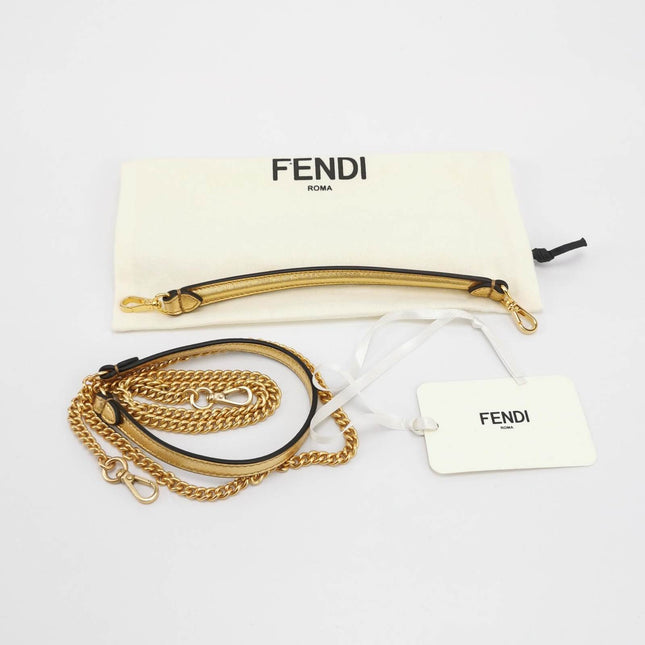 Sold Fendi Baguette Mini Gold Nappa Leather Crossbody Bag