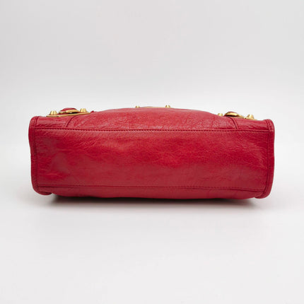 Sold Balenciaga City Bag Red with Gold hardware Small Crossbody Bag