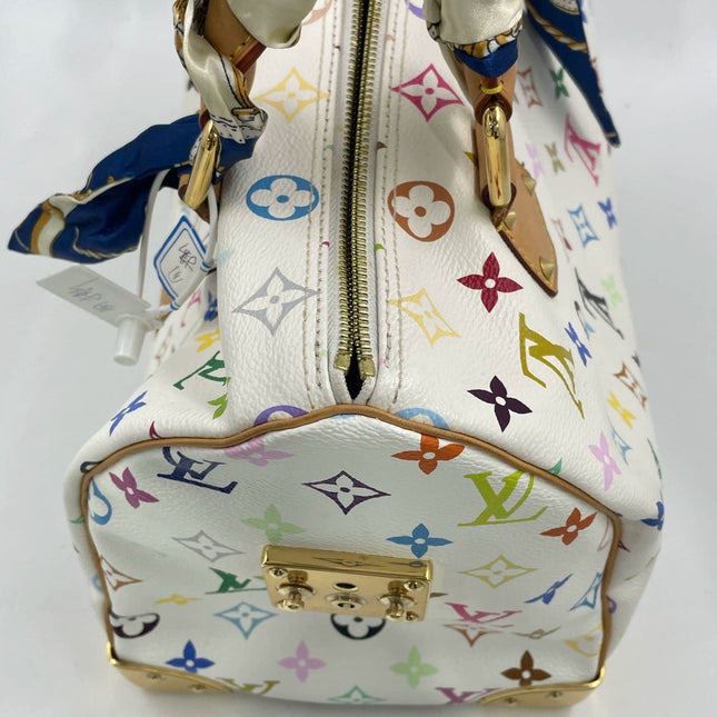 Louis Vuitton x Takashi Murakami Speedy 30 Lock White Multicolor