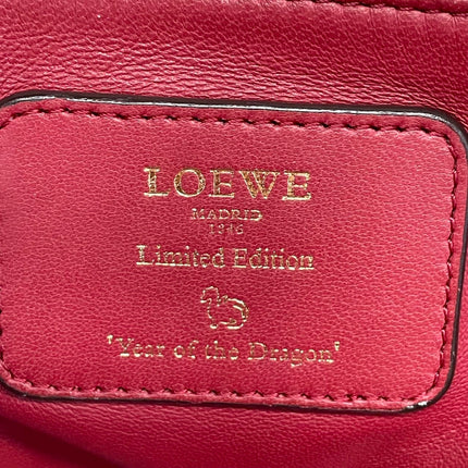 Loewe Amazona 36 Medium Burgundy Leather Dragon Lock Gold-tone Hardware