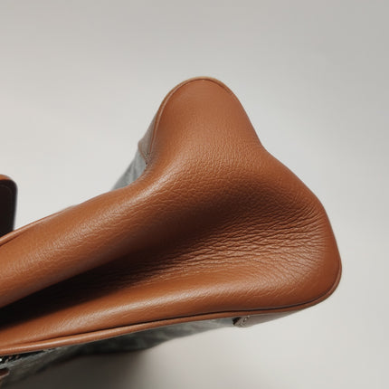 Goyard Saigon Mini Brown Canvas and Leather Wooden Top Handle Crossbody Bag