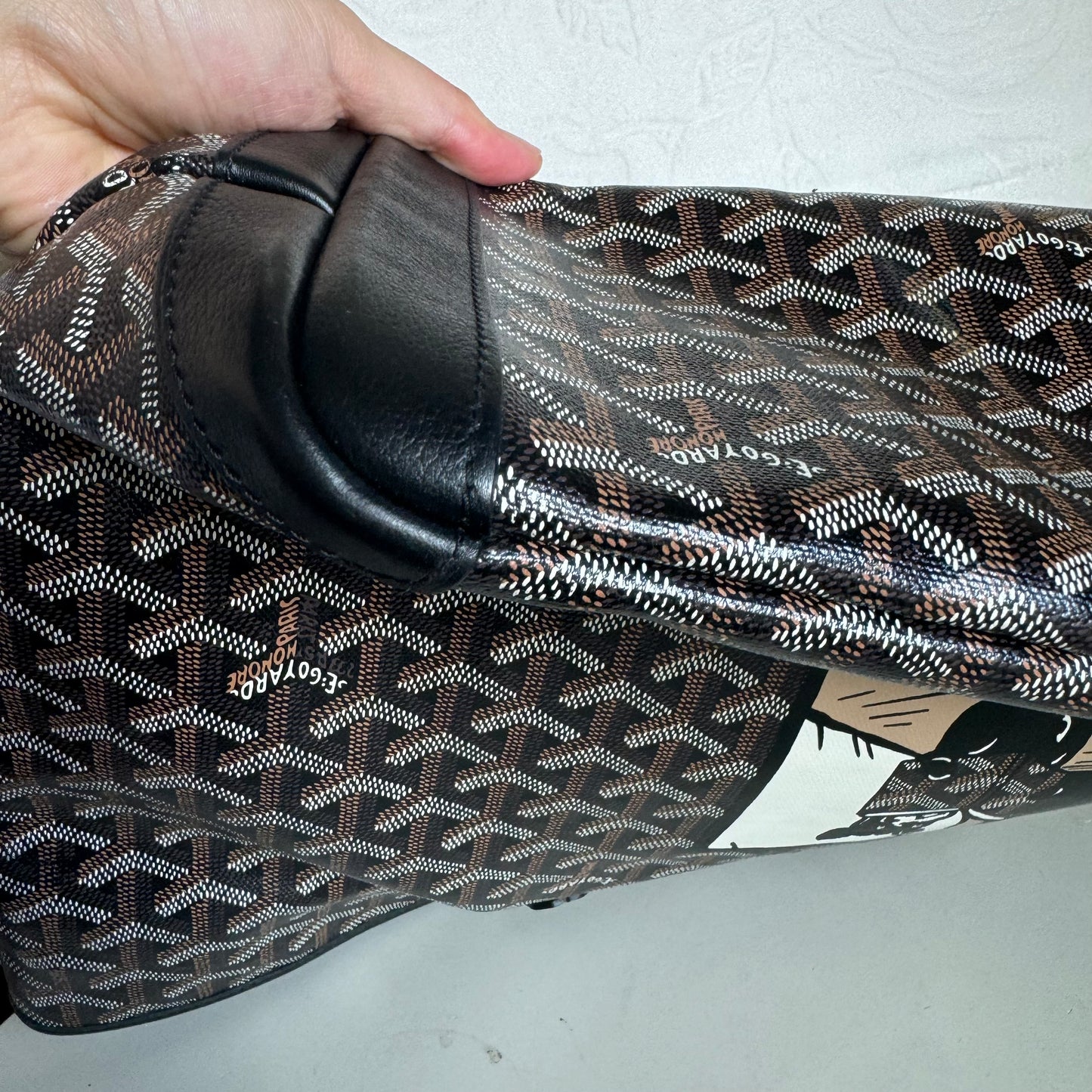 Goyard Artois GM Large Black French Bulldog Reinforced Corners and Zipper