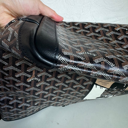 Goyard Artois GM Large Black French Bulldog Reinforced Corners and Zipper