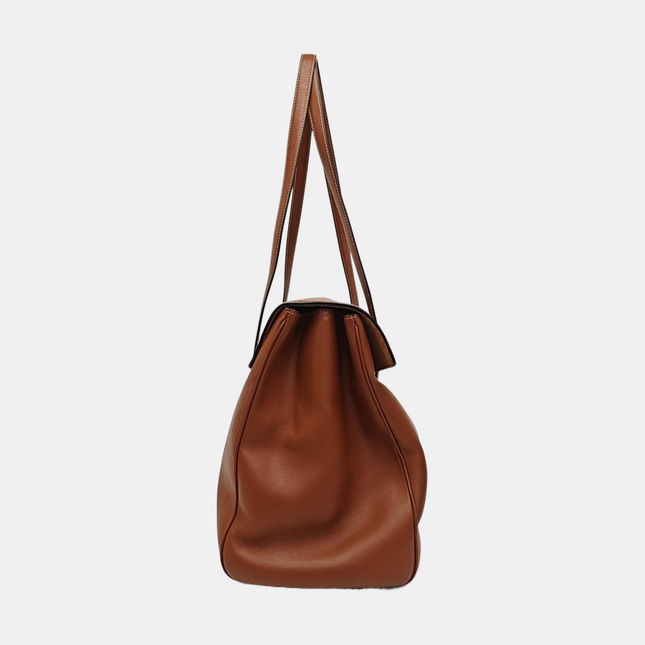 Celine Soft 16 Bag Large Caramel Natural Tan Smooth Satin Calfskin Leather