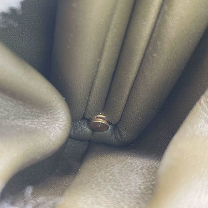 Bottega Veneta Pouch Calfskin Leather Dark Green Large