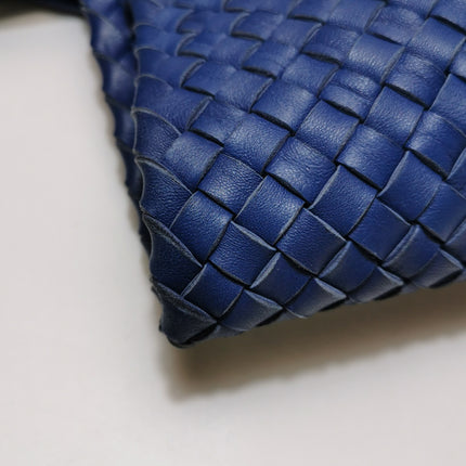 Bottega Veneta Cabat Small Intreccio Leather Tote Bag Navy Blue