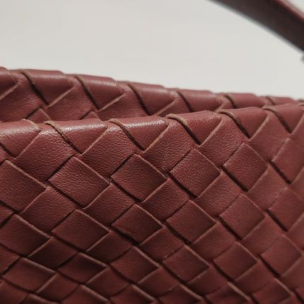 Bottega Veneta Garda Burgundy Intrecciato Nappa Leather Large 33cm