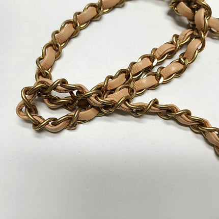 Chanel Classic Flap Mini Beige Almond Pink Lambskin Gold Hardware