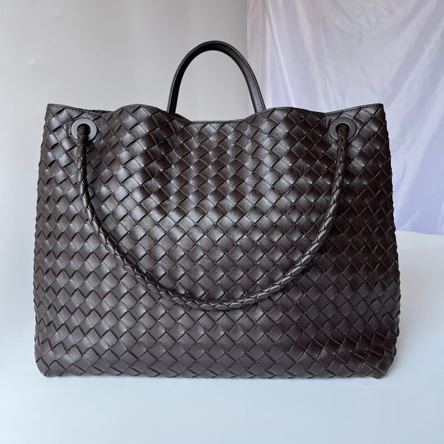 Bottega Veneta Andiamo Large Dark Chocolate Brown Handbag