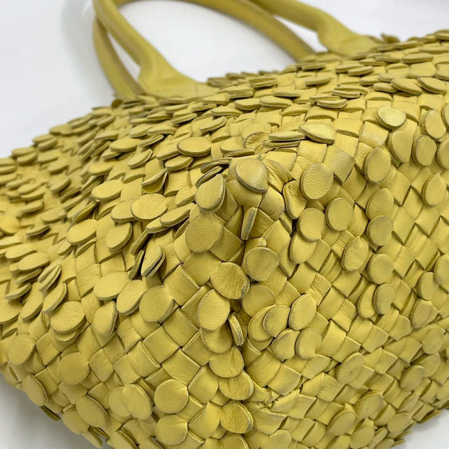 Bottega Veneta Cabat Limited Poussin Paillettes Tote Yellow