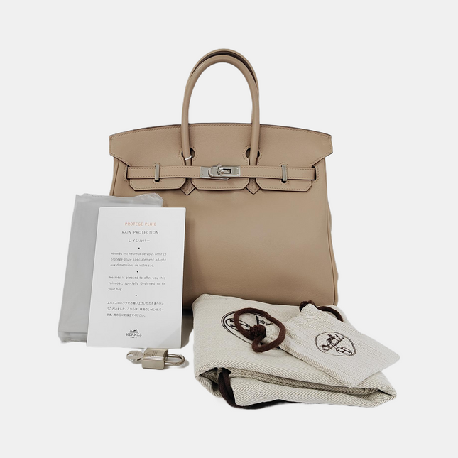 Hermes Birkin 25 Trech Grey Swift Leather Palladium Hardware 2016