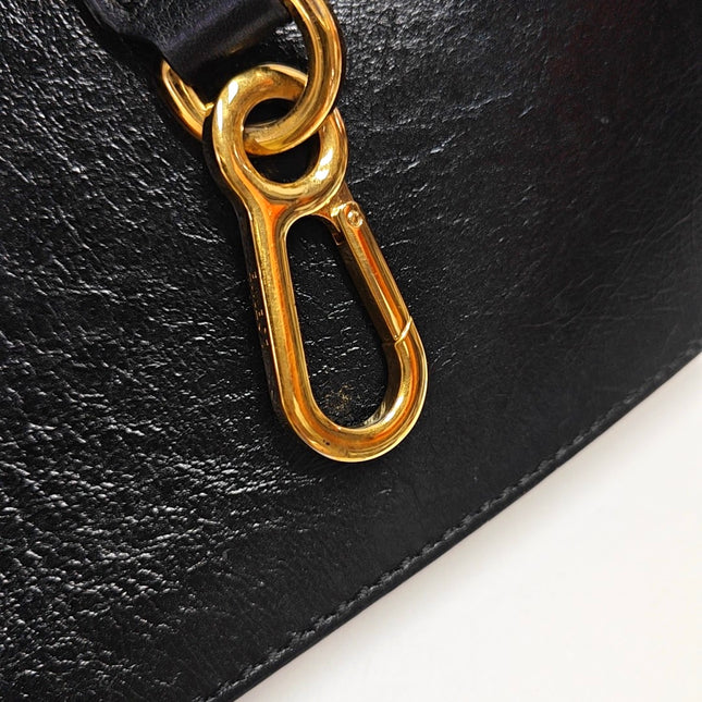 Loewe Puzzle Medium Black Whipstitch Leather Crossbody Bag