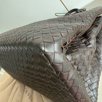 Bottega Veneta Roma Large Intrecciato Nappa Leather Dark Brown 35cm