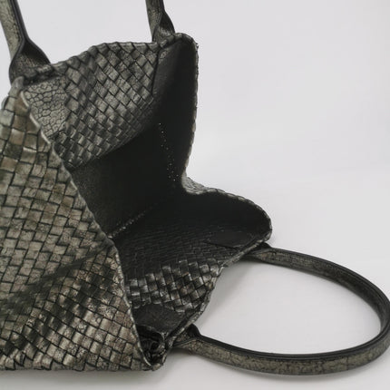 Bottega Veneta Cabat Large Intreccio Leather Tote Bag Metallic 40cm
